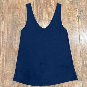Lilly Pulitzer Sleeveless Tank Top 100% Cotton Navy Blue Medium